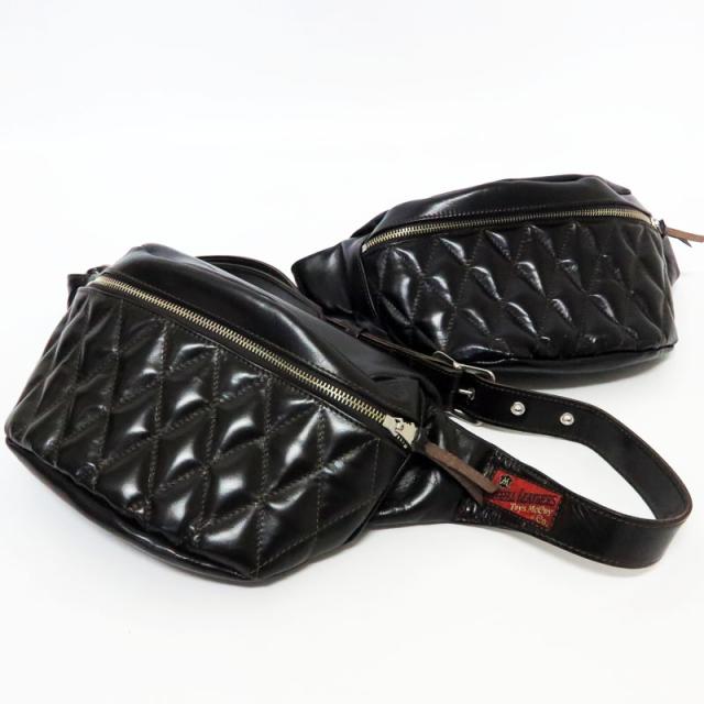 トイズマッコイ TOYS McCOY ホースハイド レザー デュアルブレード パッデッド バッグ  馬革 DUAL BLADE "PADDED" BAG ウエストバッグ ボディバッグ TMA2422【2025年秋冬新作】