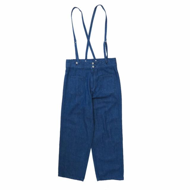 ジョンブル JOHNBULL デニム サスペンダー パンツ インディゴ レディース ZP394_1