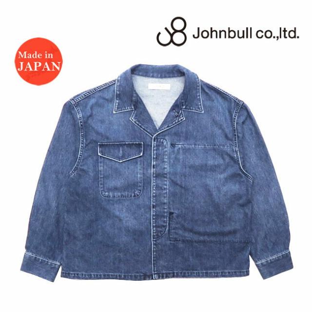 JOHNBULL ジョンブル レディース 9オンス デニム ファティーグ シャツ ジャケット ユーズド AL095