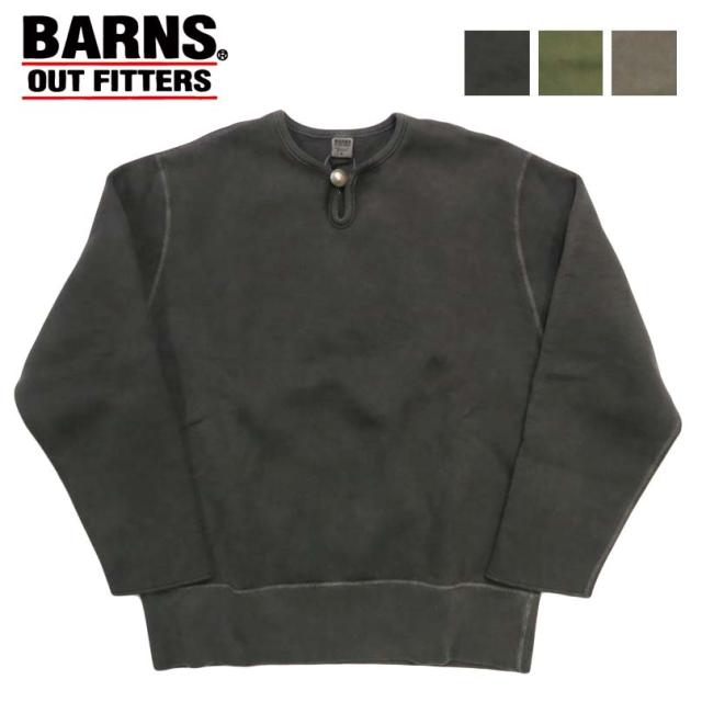 バーンズ BARNS BW CONCHO SWET コンチョネックスウェット ピグメント染め  BR-25480