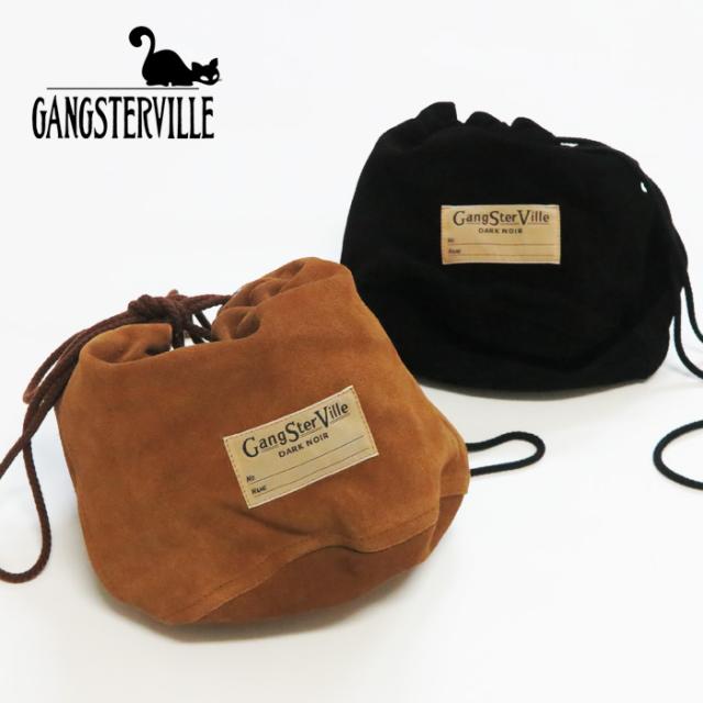 GANGSTERVILLE ギャングスタービル スエードレザー 巾着 バッグ LEATHER EFFECT BAG 