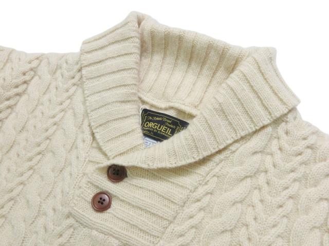 ORGUEIL オルゲイユ アランニット セーター ウール100% Aran Sweater OR-9108_3