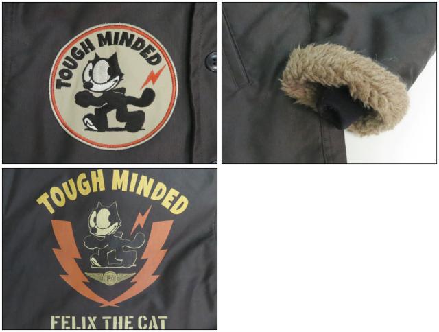 トイズマッコイ TOYS McCOY N-1 デッキジャケット FELIX THE CAT "TOUGH MINDED" TMJ2522　_5