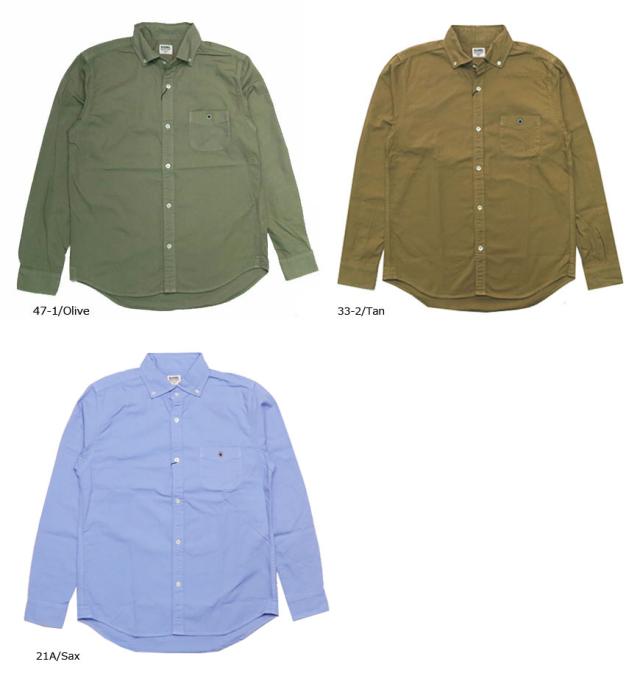 バーンズ BARNS 長袖 シャツ ボタンダウン B.D オックスフォードシャツ