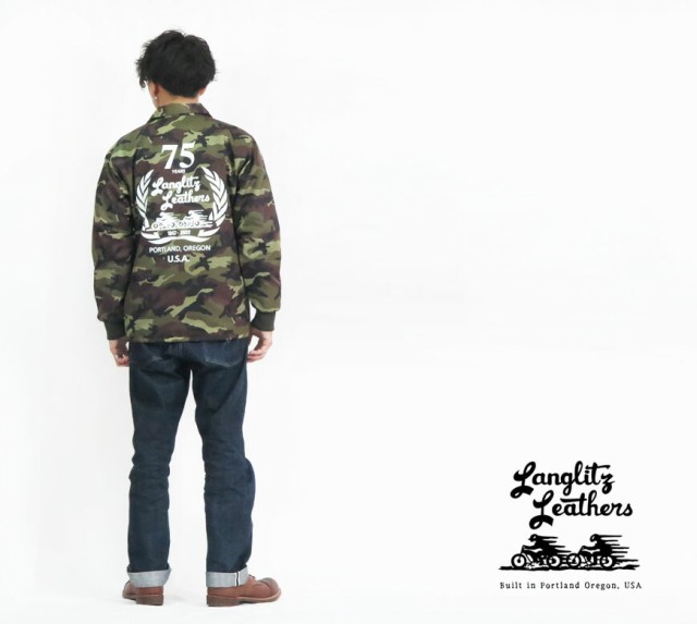 ラングリッツレザーズ LanglitzLeathersヘビーナイロンツイル ウインドブレーカー LLJ-003 LL75TH ジャケット カモフラージュの通販は