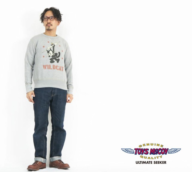 トイズマッコイ TOYS McCOY 長袖 スウェット プリント フィリックス MILITARY SWEAT SHIRT FELIX THE CAT  WILDCAT  TMC2251