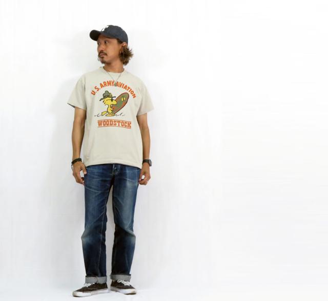 トイズマッコイ TOYSMcCOY   半袖 Tシャツ SNOOPY TEE WOODSTOCK " U.S.ARMY AVIATION " TMC2523