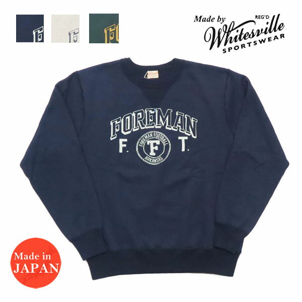 WHITES VILLE ホワイツビル プリント スウェット トレーナー クルーネック Vネック ガゼット 針抜きリブ WV69037の通販は