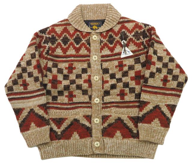 フェローズ Pherrow's 長袖 ハンドニット フィッシャーマン カーディガン ニット ネパール製 24W-PNS-CARDIGAN_2