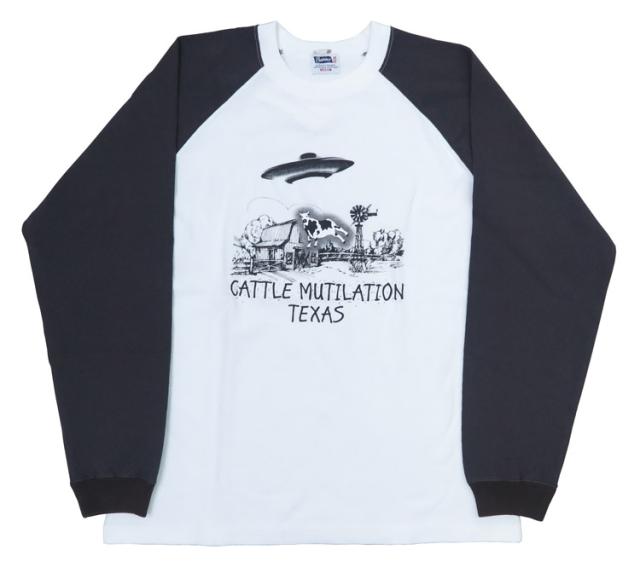 フェローズ PHERROW'S 長袖 Tシャツ ラグランスリーブ プリント 