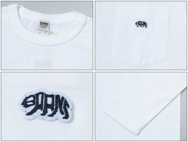 バーンズ BARNS 長袖 Ｔシャツ タフネック ポケット ユニオンスペシャル・フラットシーマー BR-24325SP バーンズ BARNS 長袖 Tシャツ タフネック ポケット ユニオン