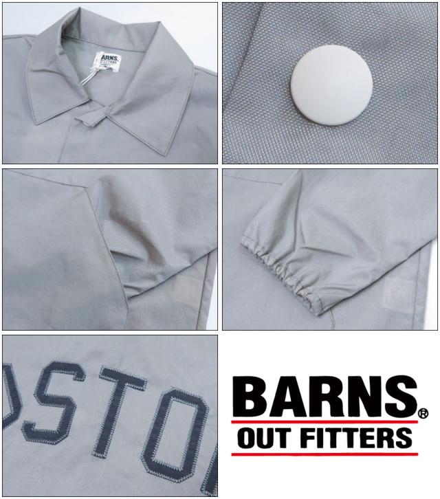 バーンズ BARNS 刺繍 ワッペン ナイロン コーチ ジャケット 60s Nylon Coach Jacket "BOSTON" BR-24333
