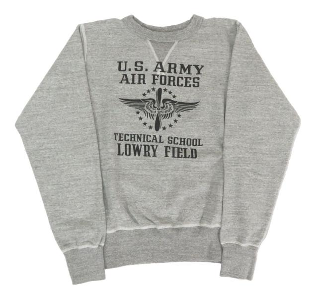 バズリクソンズ BUZZ RICKSON'S 長袖 セットイン クルーネック スウェット プリント "U.S. ARMY AIR FORCES" BR69450_1