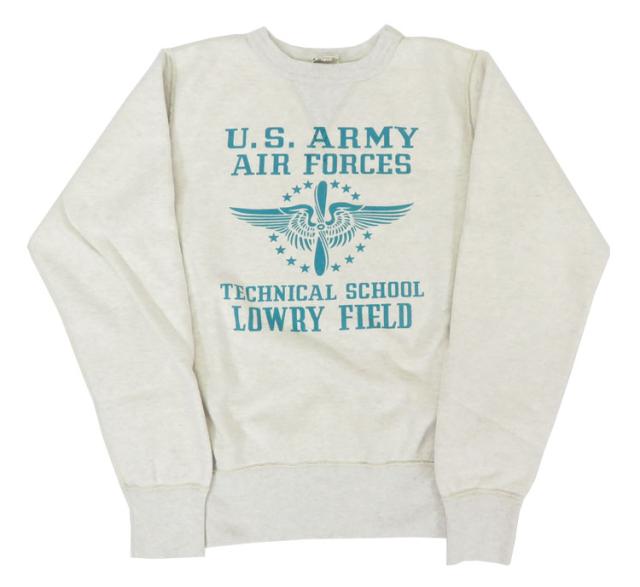 バズリクソンズ BUZZ RICKSON'S 長袖 セットイン クルーネック スウェット プリント "U.S. ARMY AIR FORCES" BR69450_2