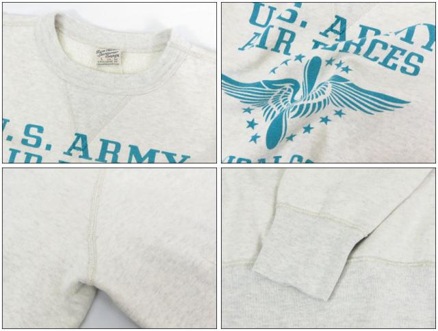 バズリクソンズ BUZZ RICKSON'S 長袖 セットイン クルーネック スウェット プリント "U.S. ARMY AIR FORCES" BR69450_4