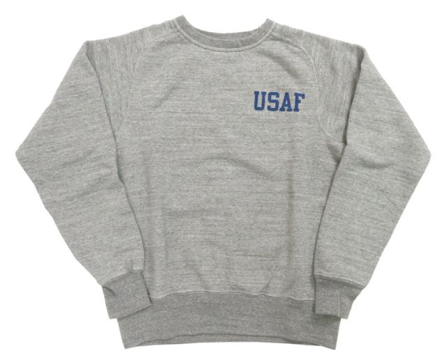 バズリクソンズ BUZZ RICKSON'S 長袖 クルーネック フリーダムスリーブ スウェット プリント "USAF" BR69455