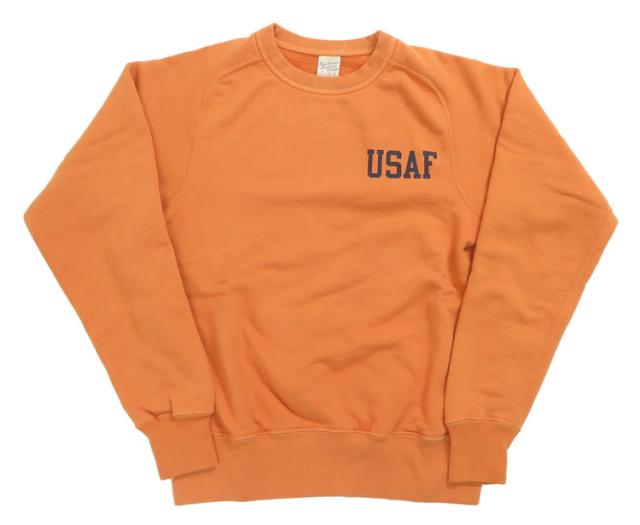 バズリクソンズ BUZZ RICKSON'S 長袖 クルーネック フリーダムスリーブ スウェット プリント "USAF" BR69455