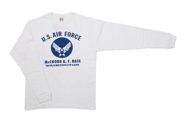 バズリクソンズ BUZZ RICKSON'S 長袖 Tシャツ プリント "U.S. AIR FORCE  McCHORD A.F.BASE" MADE IN USA BR69626【2025年秋冬新作】