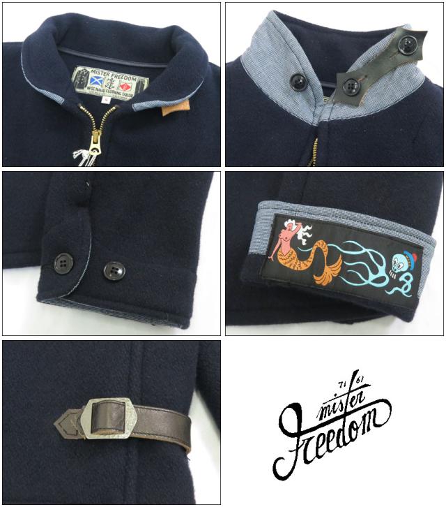 SUGAR CANE シュガーケーン MFSC ジャケット 26oz ウールメルトン サブジャケット 26oz.WOOL MELTON "BARRACUDA" SUBJACKET Mister Freedom ミスターフリーダム SC15637