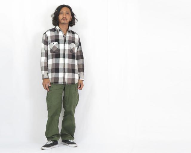 シュガーケーン SUGARCANE 長袖 ヘビーフランネル エイジングモデル