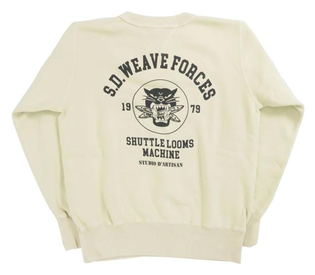 ダルチザン ステュディオ・ダ・ルチザン STUDIO D'ARTISAN クルーネック プリント スウェット "S.D.WEAVE FORCES" 8156A