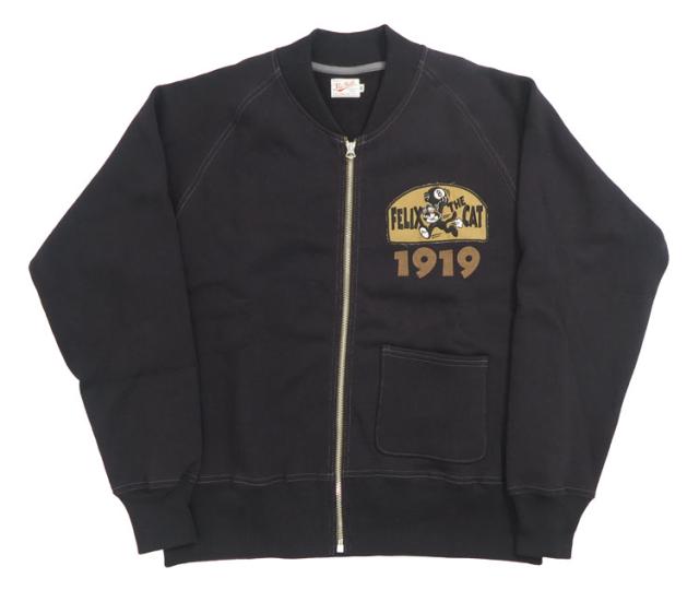 トイズマッコイ TOYS McCOY  長袖 スウェット ジップアップ ヘビーウェイト C-2 FELIX THE CAT フィリックス "1919" TMC2450