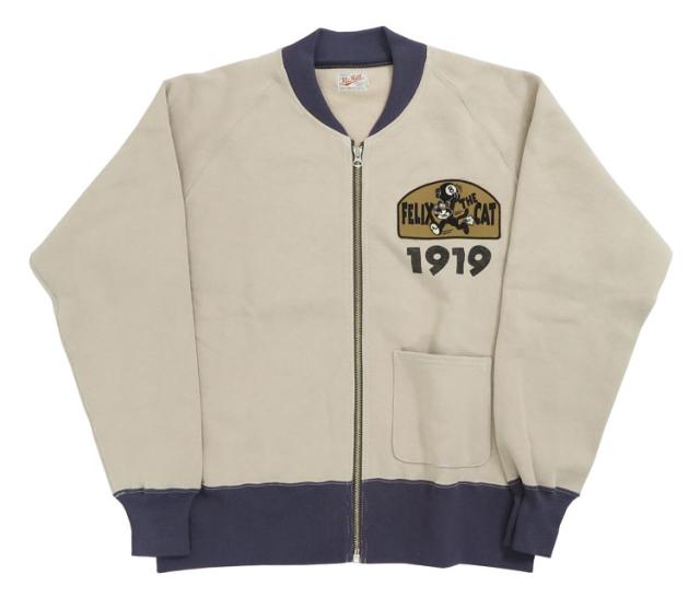 トイズマッコイ TOYS McCOY  長袖 スウェット ジップアップ ヘビーウェイト C-2 FELIX THE CAT フィリックス "1919" TMC2450