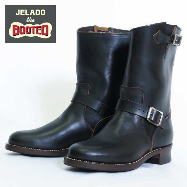 JELADO the BOOTED エンジニアブーツ 茶芯ブラック ホースバット 馬革 ジェラード JB94901 【2024-25年春夏コレクション】