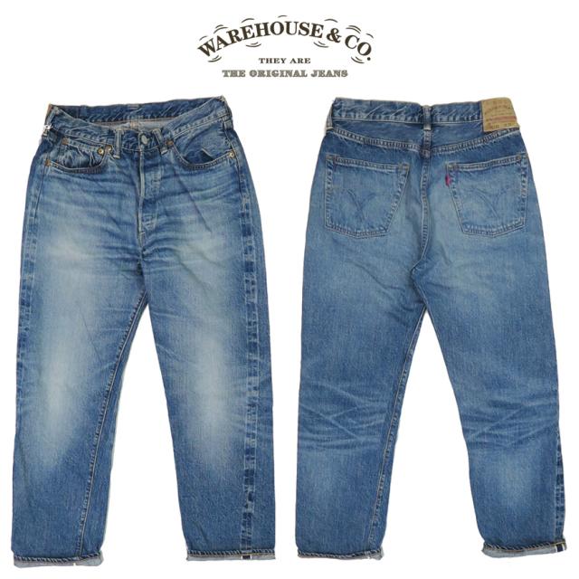 ウェアハウス WAREHOUSE ユーズドウォッシュ ジーンズ 2ND HAND 1101 レギュラーストレート セカンドハンド ジーパン Ｇパン デニム