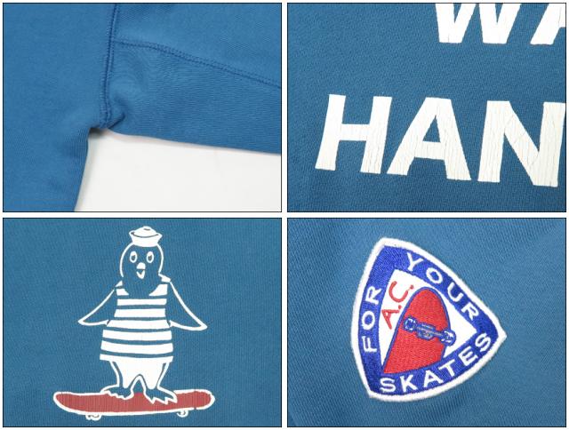 バーンズ BARNS フラットシーマー クルーネック スウェット