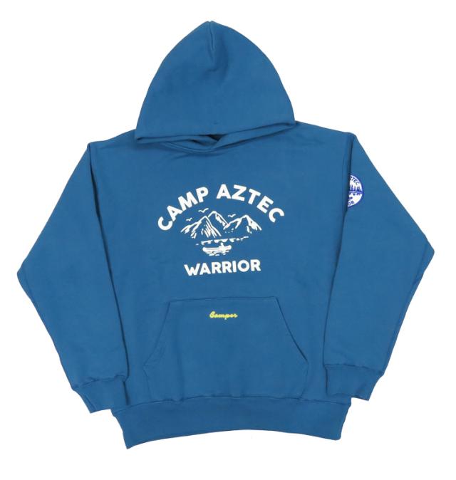 バーンズ BARNS フラットシーマー パーカー アスレチックプルパーカー プリント CAMP AZTEC BR-24105_1