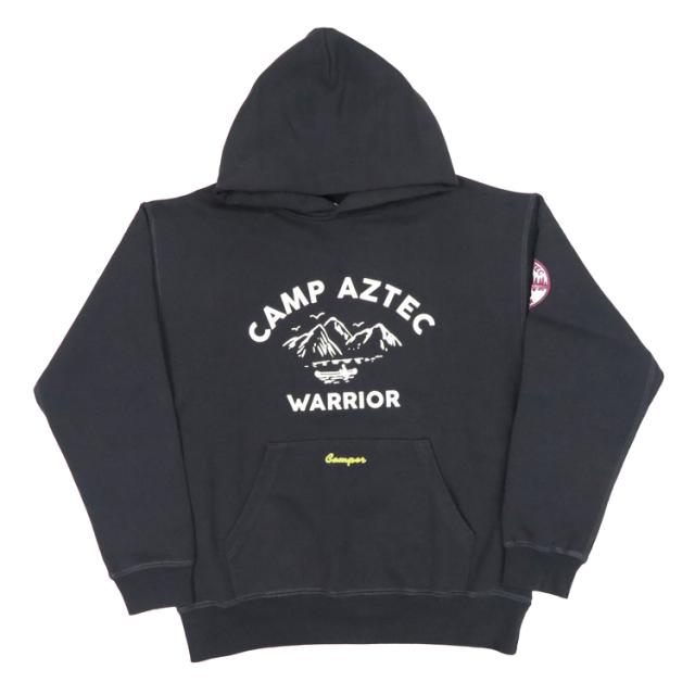 バーンズ BARNS フラットシーマー パーカー アスレチックプルパーカー プリント CAMP AZTEC BR-24105_2