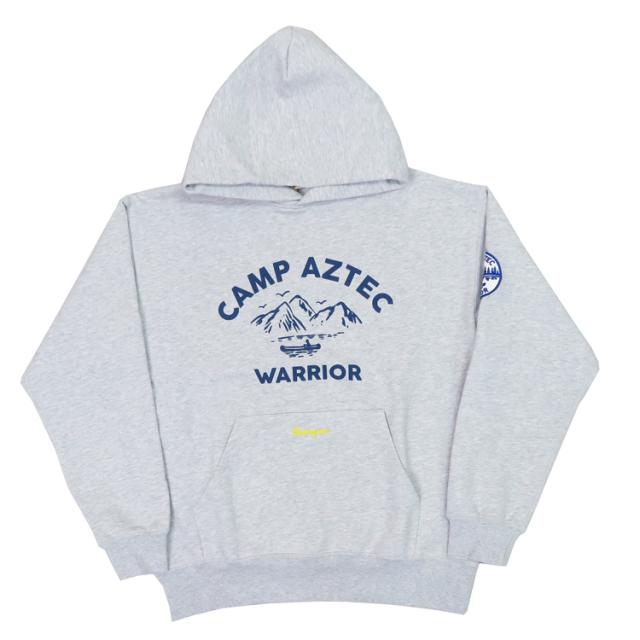バーンズ BARNS フラットシーマー パーカー アスレチックプルパーカー プリント CAMP AZTEC BR-24105_3