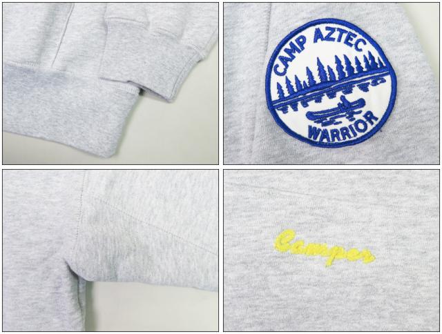 バーンズ BARNS フラットシーマー パーカー アスレチックプルパーカー プリント CAMP AZTEC BR-24105_5