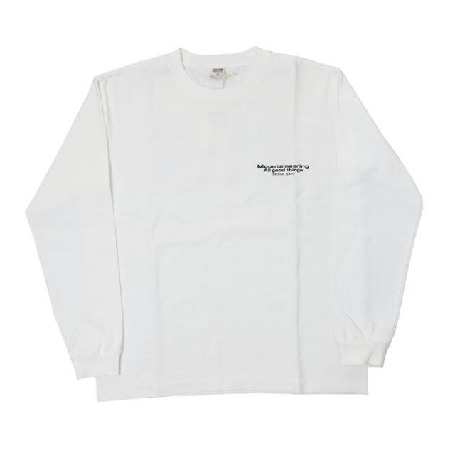 バーンズ BARNS 長袖 TUBE TEE プリント Tシャツ Mountaineering All good things BR-24129_1
