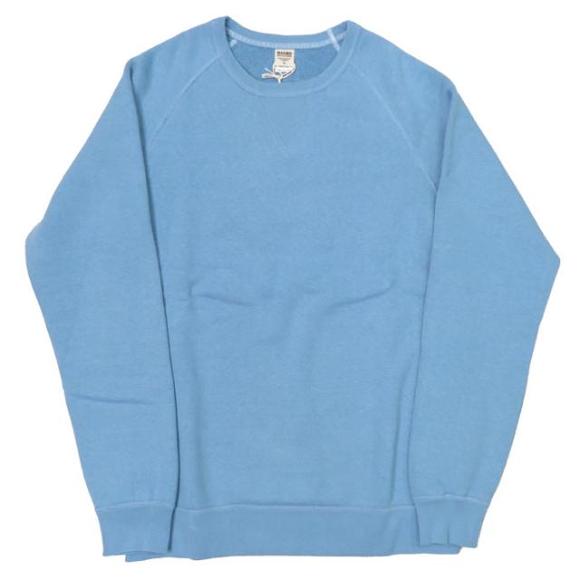 バーンズ BARNS フラットシーマー 吊り編み クルーネック スウェット