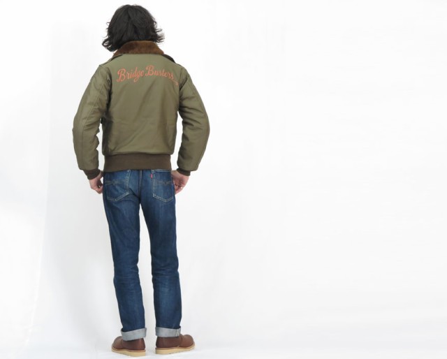 バズリクソンズ Buzz Rickson's フライトジャケット B-10 ROUGH WEAR CLOTHING CO. 587th BOMB.SQ. BRIDGE BUSTERS BR15349