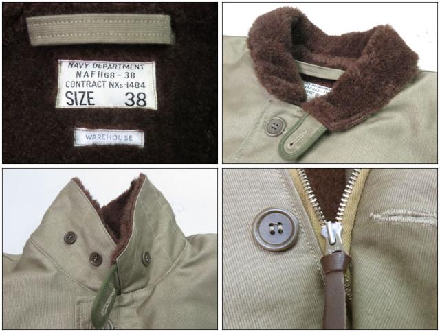 ウエアハウス N-1 デッキジャケット バックプリント サイズ36 wh2181-pt-khaki_7.jpg