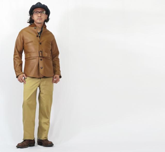 ウェアハウス WAREHOUSE ラムレザー コート ONE OF THE BEST 羊革 Lot.2204_5