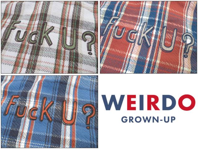 WEIRDO ウィアード チェーン刺繍 長袖 チェック ワークシャツ FUCK U グラッドハンド WRD-23-AW-11_8