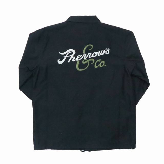 フェローズ PHERROW'S 長袖 コーチ ジャケット 刺繍 バックサテン 22W ...