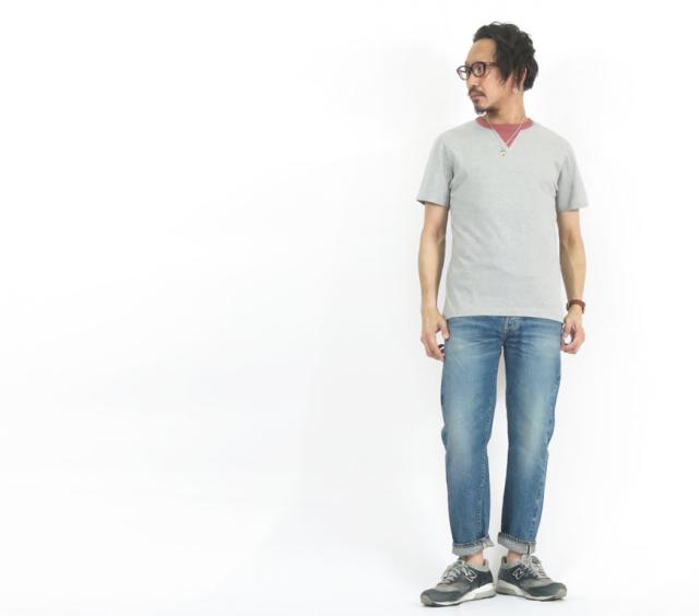 バーンズ BARNS 半袖 COZUN 吊り編み リンガー Tシャツ 無地 BR-23167