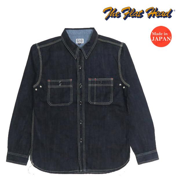 フラットヘッド THE FLAT HEAD 10oz デニム 長袖 ワーク シャツ FN-SDK-301L【2025年秋冬新作】