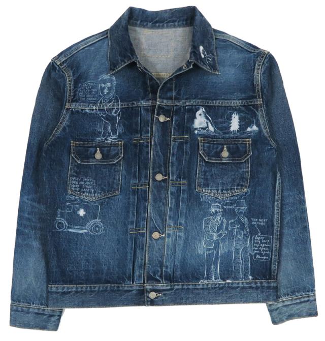 SUGAR CANE シュガーケーン 14.25oz デニム ジャケット セカンドタイプ 2nd CARTOON PAINT カートゥーンペイント DENIM JACKET 1953 ジージャン Gジャン SC15716 【2025年秋冬新作】