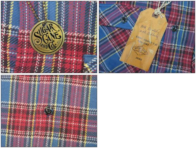 シュガーケーン SUGARCANE 長袖 チェック ワークシャツ FICTION ROMANCE TWILL CHECK WORK SHIRTS SC29158_5