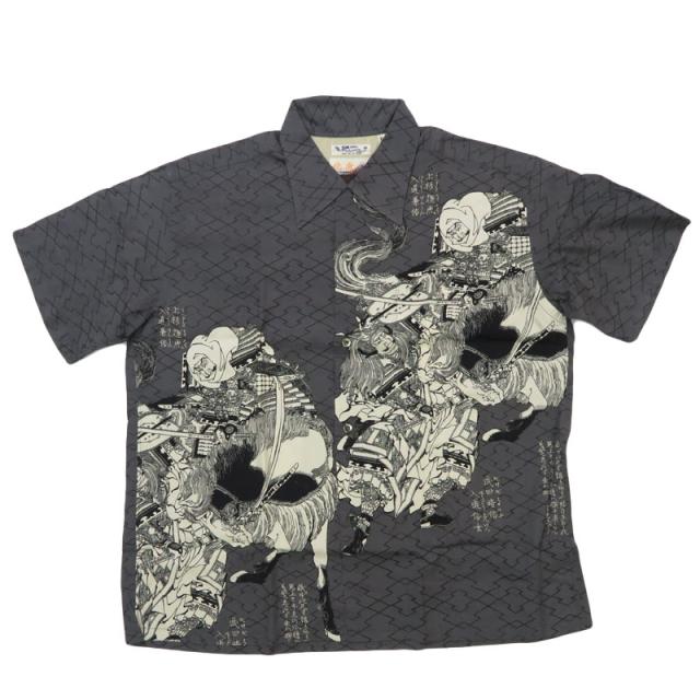 サンサーフ SUN SURF × 葛飾北斎 SPECIAL EDITION “画本武蔵鐙” 半袖 レーヨン ハワイアンシャツ日本の意匠 アロハシャツ SS39460_1
