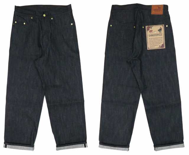 GANGSTERVILLE ギャングスタービル THUG DENIM WIDE BLACK 