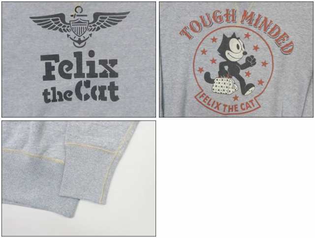 トイズマッコイ TOYS McCOY 長袖 クルーネック スウェット フィリックス McHILL MILITARY SWEAT SHIRT FELIX THE CAT TOUGH MINDED TM