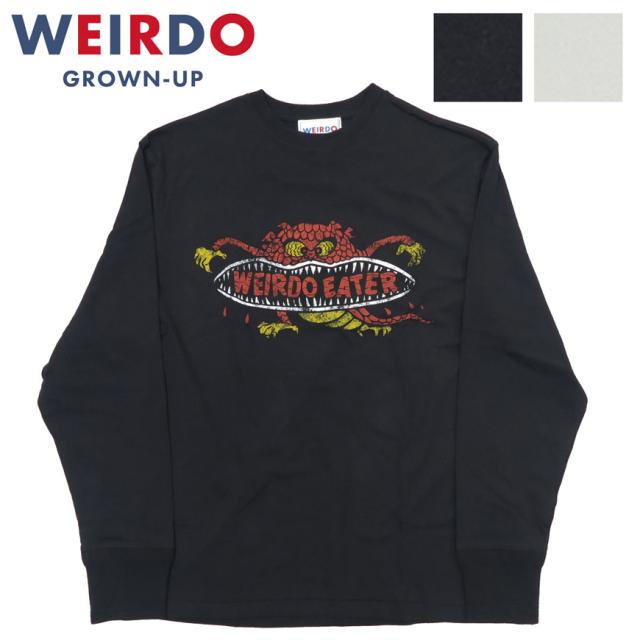 WEIRDO ウィアード 長袖 クルーネック Tシャツ プリント EATER L/S T-SHIRTS GLAD HAND グラッドハンド WRD-23-AW-16