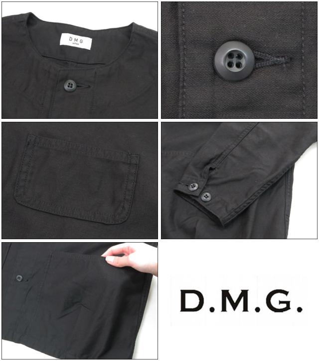 ドミンゴ D.M.G. DOMINGO ルーズバックサテン ノーカラーワークジャケット 18-659T_4